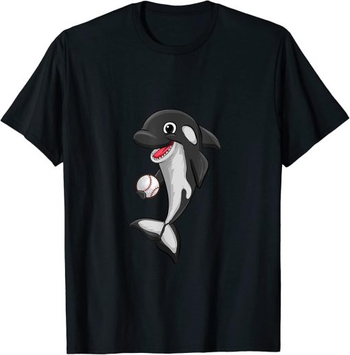 Base ball Love Killer Whale Orca Lover Anima Womens T-Shirt