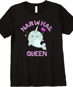 Narwhal Queen Chubby Whale Sealife Orca Narwhal Ocean Premium T-Shirt