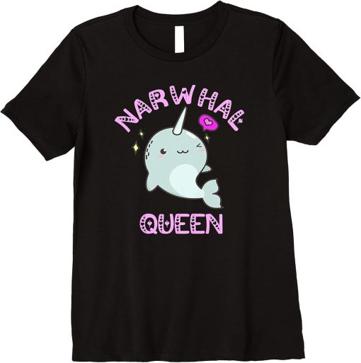 Narwhal Queen Chubby Whale Sealife Orca Narwhal Ocean Premium T-Shirt