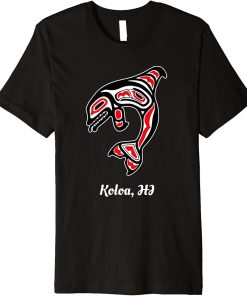 Native Koloa Hawaii Red Orca Killer Whale Premium T-Shirt