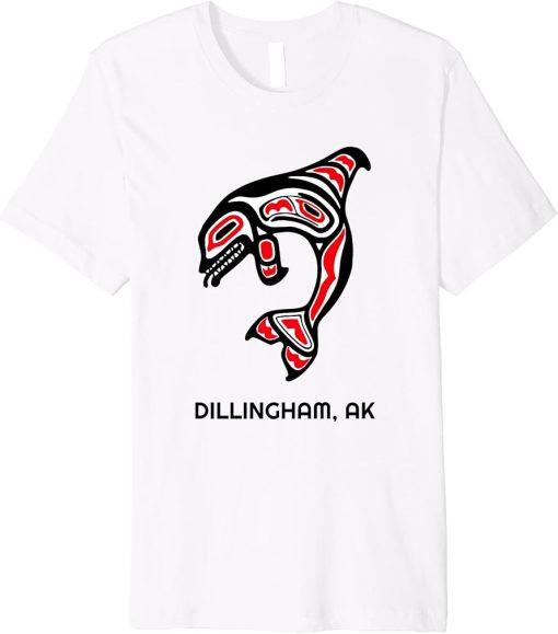 Dillingham Alaska Native American Indian Orca Killer-Whale Premium T-Shirt