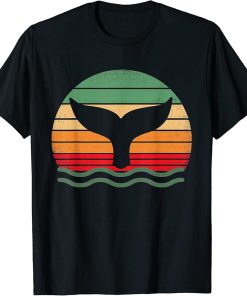 Vintage Whale Tail in Waves | Orca Ocean T-Shirt